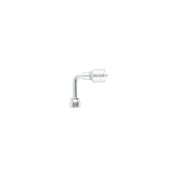 Parker 43 Series, 90 Deg Long Drop Elbow, -8 Female Seal-Lok Swivel, -8 Hose, Steel, Zinc-Nickel Plating 1J143-8-8-ZJ - main